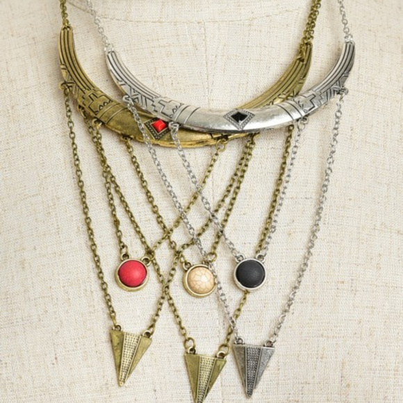 MULTI LAYERED NECKLACE (3 COLOR OPTIONS) - Picture 2 of 2